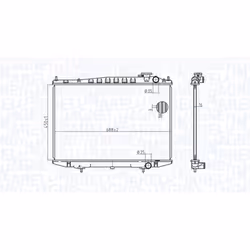Radiateur, refroidissement moteur MAGNETI MARELLI 350213174500
