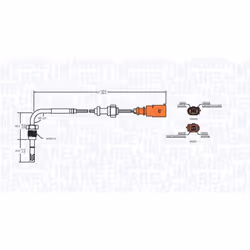 Palpeur, température des gaz MAGNETI MARELLI 172000039010