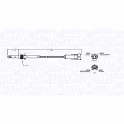 Palpeur, température des gaz MAGNETI MARELLI 172000159010