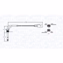 Palpeur, température des gaz MAGNETI MARELLI 172000171010 - Vue supplémentaire 4