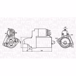 Démarreur MAGNETI MARELLI 063721050010