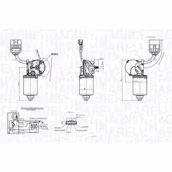 Moteur d'essuie-glace MAGNETI MARELLI 064300420010