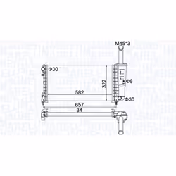 Radiateur, refroidissement moteur MAGNETI MARELLI 350213183700