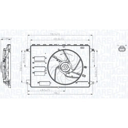 Ventilateur, refroidissement moteur MAGNETI MARELLI 069422761010