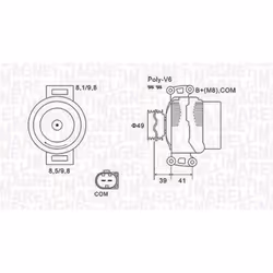 Alternateur MAGNETI MARELLI 063731953010