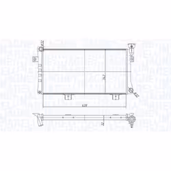 Radiateur, refroidissement moteur MAGNETI MARELLI 350213180600