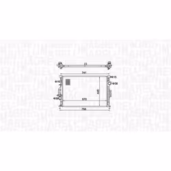 Radiateur, refroidissement moteur MAGNETI MARELLI 350213157700
