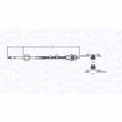Palpeur, température des gaz MAGNETI MARELLI 172000155010