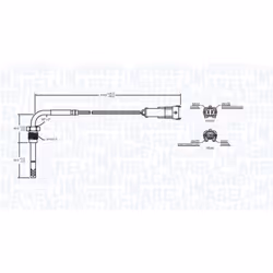 Palpeur, température des gaz MAGNETI MARELLI 172000193010