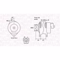 Alternateur MAGNETI MARELLI 063731526010