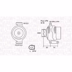 Alternateur MAGNETI MARELLI 063731928010