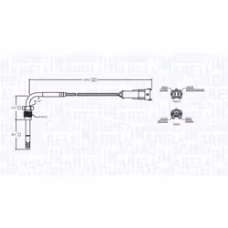 Palpeur, température des gaz MAGNETI MARELLI 172000231010