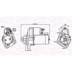 Démarreur MAGNETI MARELLI 063721289010