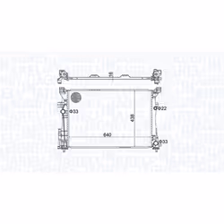 Radiateur, refroidissement moteur MAGNETI MARELLI 350213158600
