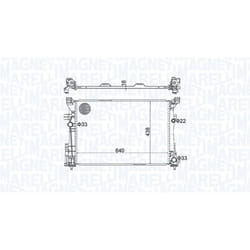 Radiateur, refroidissement moteur MAGNETI MARELLI 350213158600