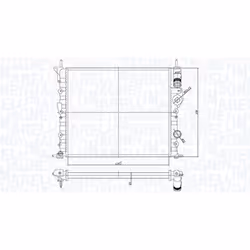 Radiateur, refroidissement moteur MAGNETI MARELLI 350213194700