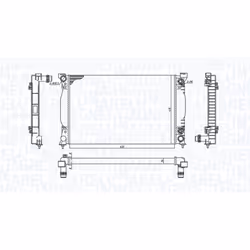 Radiateur, refroidissement moteur MAGNETI MARELLI 350213196500