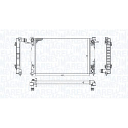Radiateur, refroidissement moteur MAGNETI MARELLI 350213196500