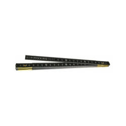 Finish - Metre pliant en alu noir oxyde 2 m - metrica