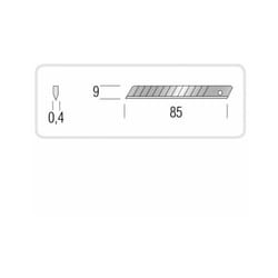 Metrica - Rechange 10 lames cutter 9mm 49016