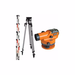 Kit niveau optique 32X METRICA portée 1000m + trépied + mire 4m - 89222 - Kit niveau optique zoom 32x. Erreur moyenne plus ou ...