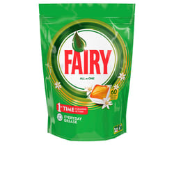Fairy Todo En 1 Naranja lavavajillas 60 cápsulas