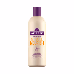 Aussie Miracle Nourish Shampoing 300ml, 300 ml, Shampoing, Non-professionnel, Unisexe, Nutrition, Protection, Bouteille