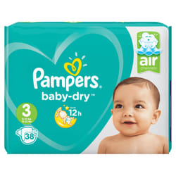 Pampers Active Baby-Dry 81657555 couche jetable Garçon/Fille 3 38 pièce(s)