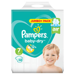 Pampers Baby-Dry 81683760 couche jetable Garçon/Fille 7 58 pièce(s)