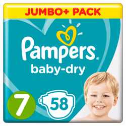 Pampers Baby-Dry 81683760 couche jetable Garçon/Fille 7 58 pièce(s)