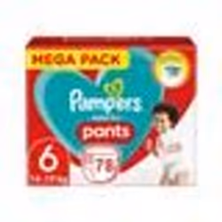 PAMPERS PANTS TAILLE 6 BABY-DRY COUCHES-CULOTTES 78 COUCHES