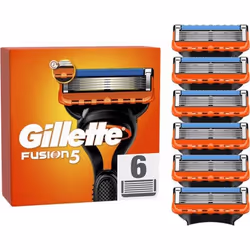 Lames de rasoir - GILLETTE - FUSION 5 - Pack de 6 - Anti-friction - Ergonomique