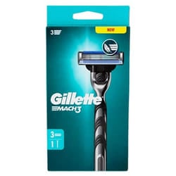 Gillette Mach3 1 Rasoir + Lames de Rasoir 3 Lames