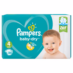 Pampers Active Baby-Dry 81657564, Garçon/Fille, Couche avec élastiques, 9 kg, 14 kg, Multicolore, Velcro