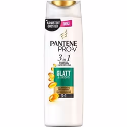 Pantene Pro-V Glatt & Seidig 3in1, 250 ml, Shampoing, Non-professionnel, Unisexe, Cheveux secs, Cheveux crépus, Cheveux rebel ...