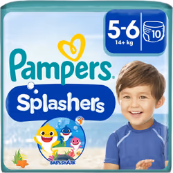 Si vous emmenez votre bébé à la piscine, n’oubliez pas les couches de piscine Pampers Splashers 5-6. Elles sont conçues spéci ...