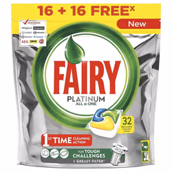 Fairy Tablettes pour Lave-vaisselle Platinum All in One