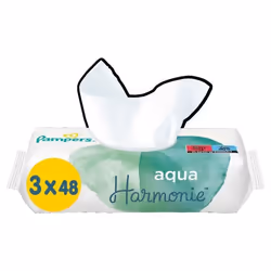 Pampers Lingettes Harmonie Aqua Lot de 3 x 48 unités
