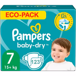 PAMPERS BABY-DRY TAILLE 7 123 COUCHES