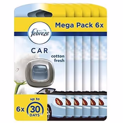 Febreze CAR , Assainisseur à cliper, Aération, Bleu, Fraicheur, Cotton Fresh, 2 ml