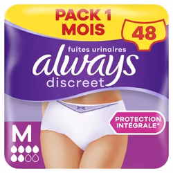48 Culottes pour Fuites Urinaires Always Discreet - Taille M - Normal