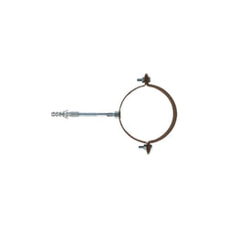 Fischer - Collier rond scp 80 mm v en acier avec vis et goujon peint marron pour descentes