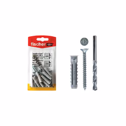 Cheville w100sx10k avec vis tsp et pointe pour mur taille 10 pièces fischer 4 + 4. Cheville w100sx10k avec vis tsp et pointe  ...