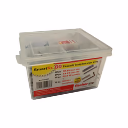 Fischer Smartfix, Fiche murale, Nylon, Gris, 4 mm, 1 cm, 80 pièce(s)