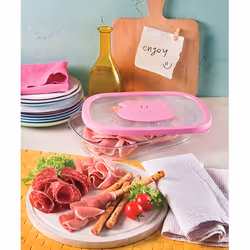 Snips Cold Meat Saver Rectangulaire Boîte 1,5 L Rose, Transparent 1 pièce(s) - Vue supplémentaire 6