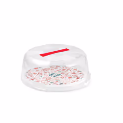 Snips 000223, Boîte de conservation à gâteau, Rond, Rouge, Transparent, Blanc, Plastique, 28 cm, 315 mm