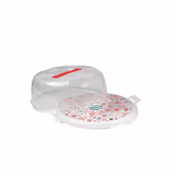 Snips 000223 boîte de rangement pour gâteau Rond Plastique Rouge, Transparent, Blanc