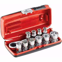 ASSORTIMENTO BUSSOLE RIBASSATE CON CRICCHETTO REVERSIBILE - MINI KIT (11 PZ) 610 1/4 EFK. ASSORTIMENT DE DOUILLES RÉDUITES À  ...