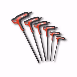 Usag 280 HATX/SE6, Clé torx en L, T10, T15, T20, T25, T30, T8, Noir, Rouge, Acier au carbure de silicium, Plastique, 400 g