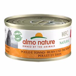 Almo Nature 8001154004144, Adulte, Poulet, Thon, 70 g, Pas de couleurs artificielles